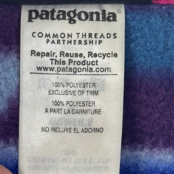 Patagonia Women's Synchilla Purple/Blue Fleece Snap T Pullover Size small - Picture 9 of 11